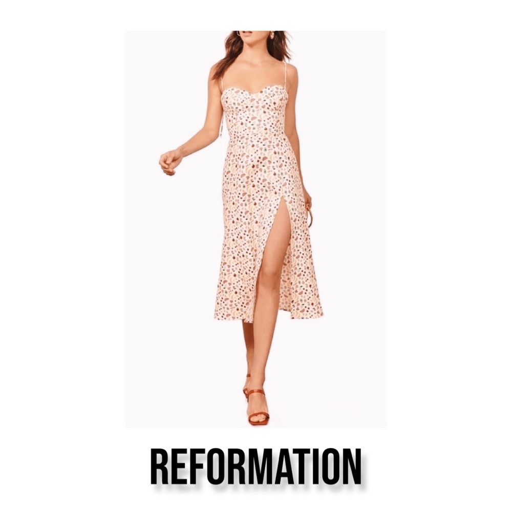 REFORMATION
Nebraska Linen Dress In Supermarket Sweep